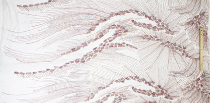 Hand Beaded and Sequined Mesh - Blush Pink - Prime Fabrics