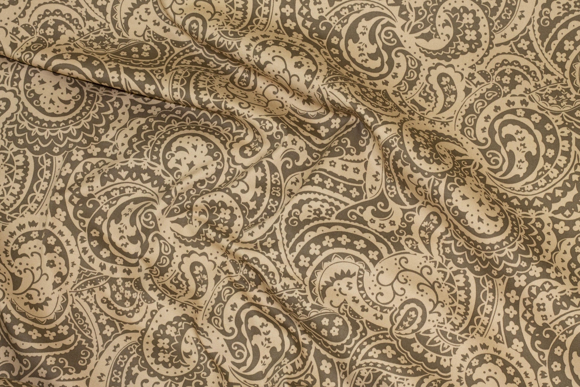 Cafe Paisley Stretch Cotton Sateen - Prime Fabrics