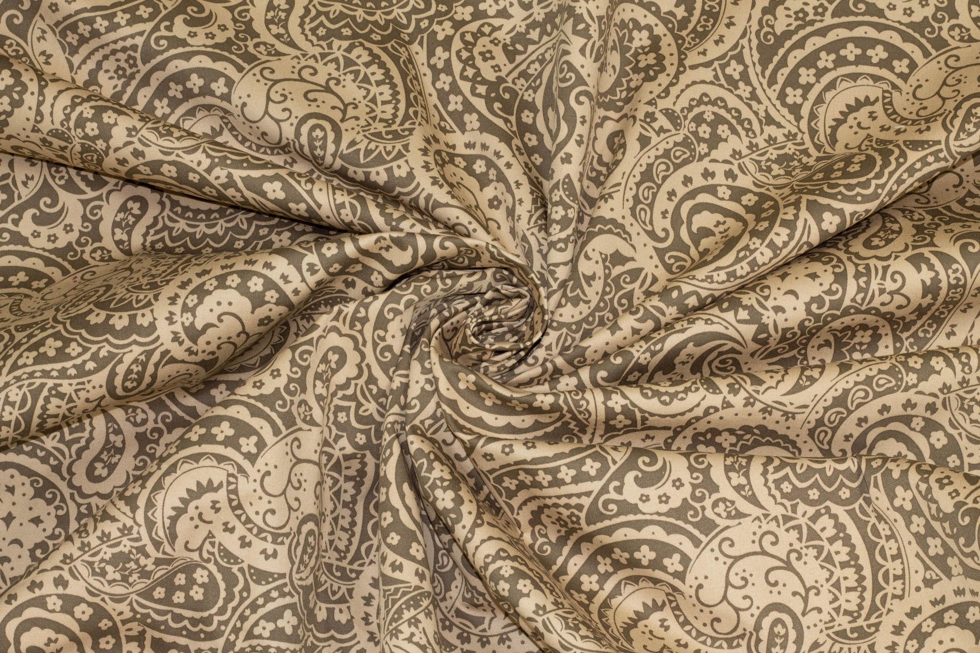 Cafe Paisley Stretch Cotton Sateen - Prime Fabrics
