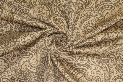 Cafe Paisley Stretch Cotton Sateen - Prime Fabrics