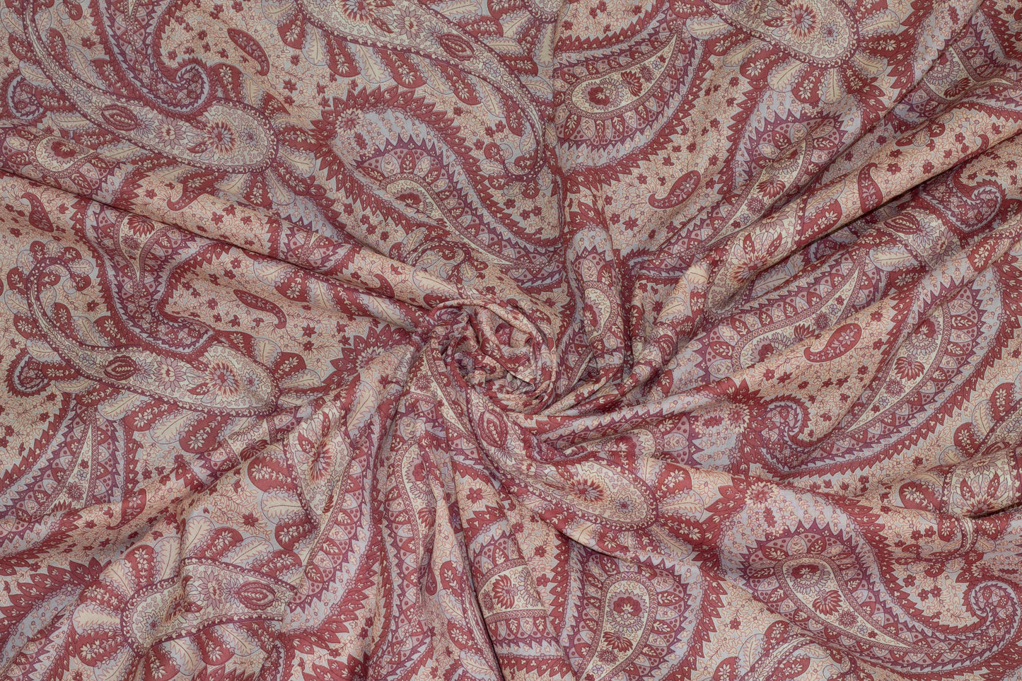 Mauve Paisley Lightweight Italian Cotton - Prime Fabrics