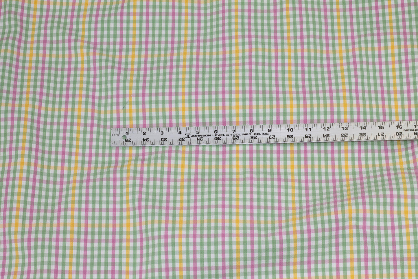 Multicolor Gingham Check Textured Stretch Cotton - Prime Fabrics
