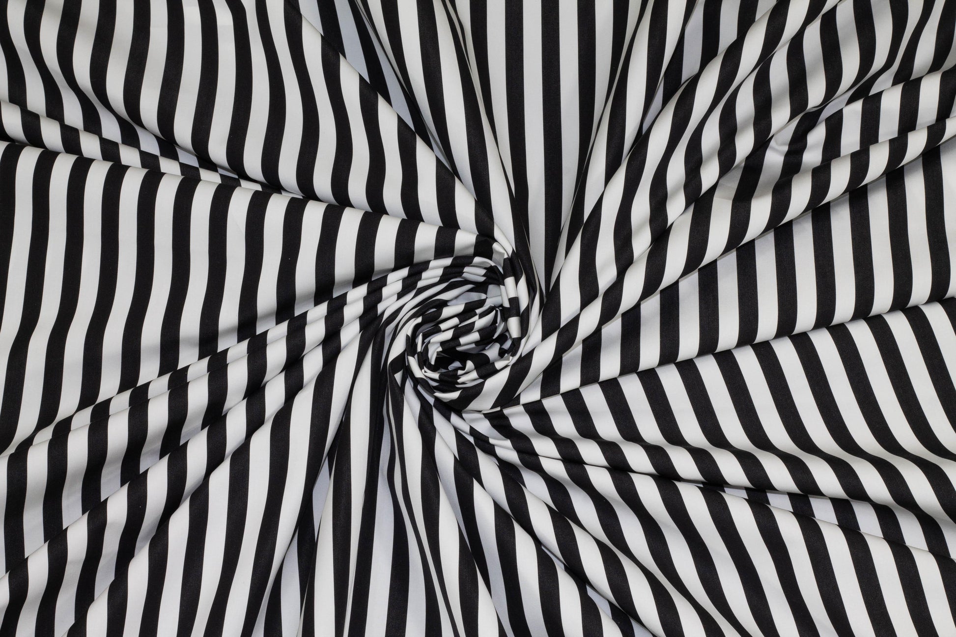 Black and White Striped Cotton - Prime Fabrics