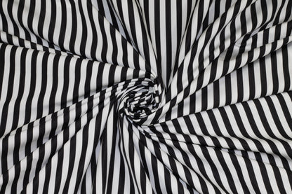 Black and White Striped Cotton - Prime Fabrics