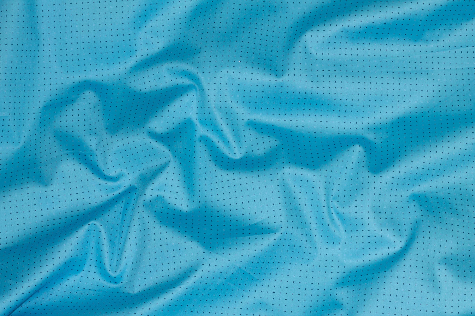 Sky Blue Cross Dot Cotton Sateen - Prime Fabrics