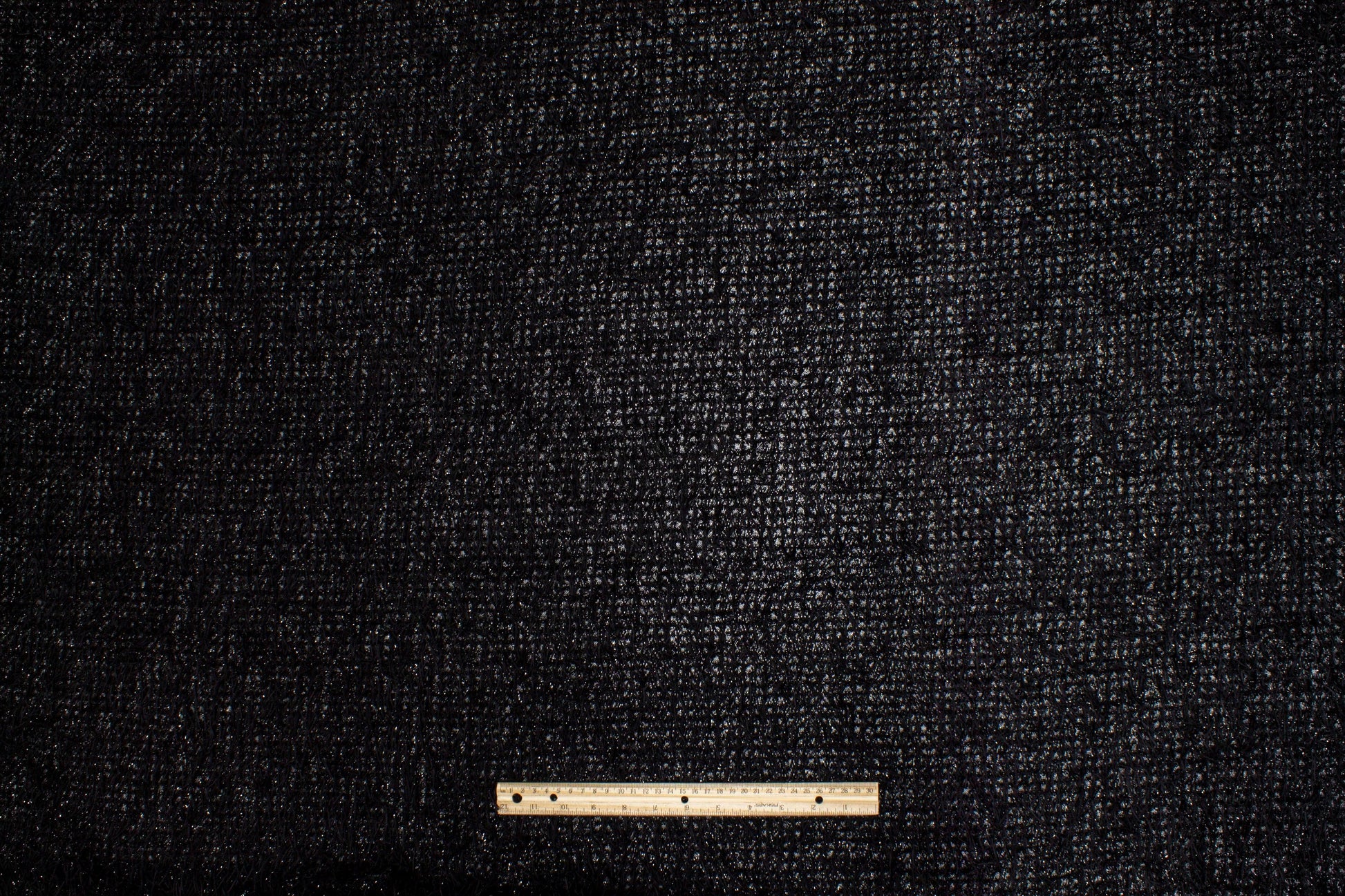 Eyelash Fringe Metallic Mesh - Black - Prime Fabrics