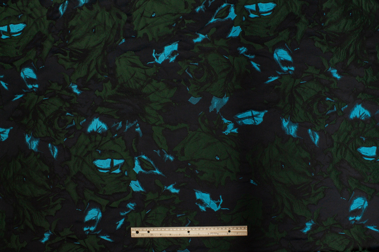 Abstract Brocade - Turquoise Blue and Green - Prime Fabrics