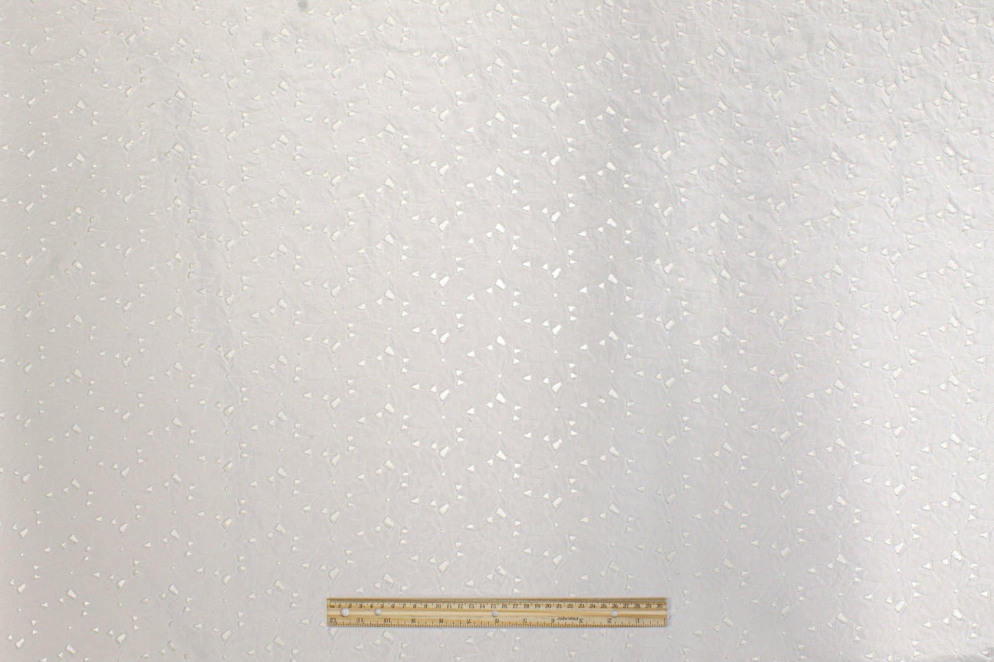 Floral Cotton Eyelet - White - Prime Fabrics