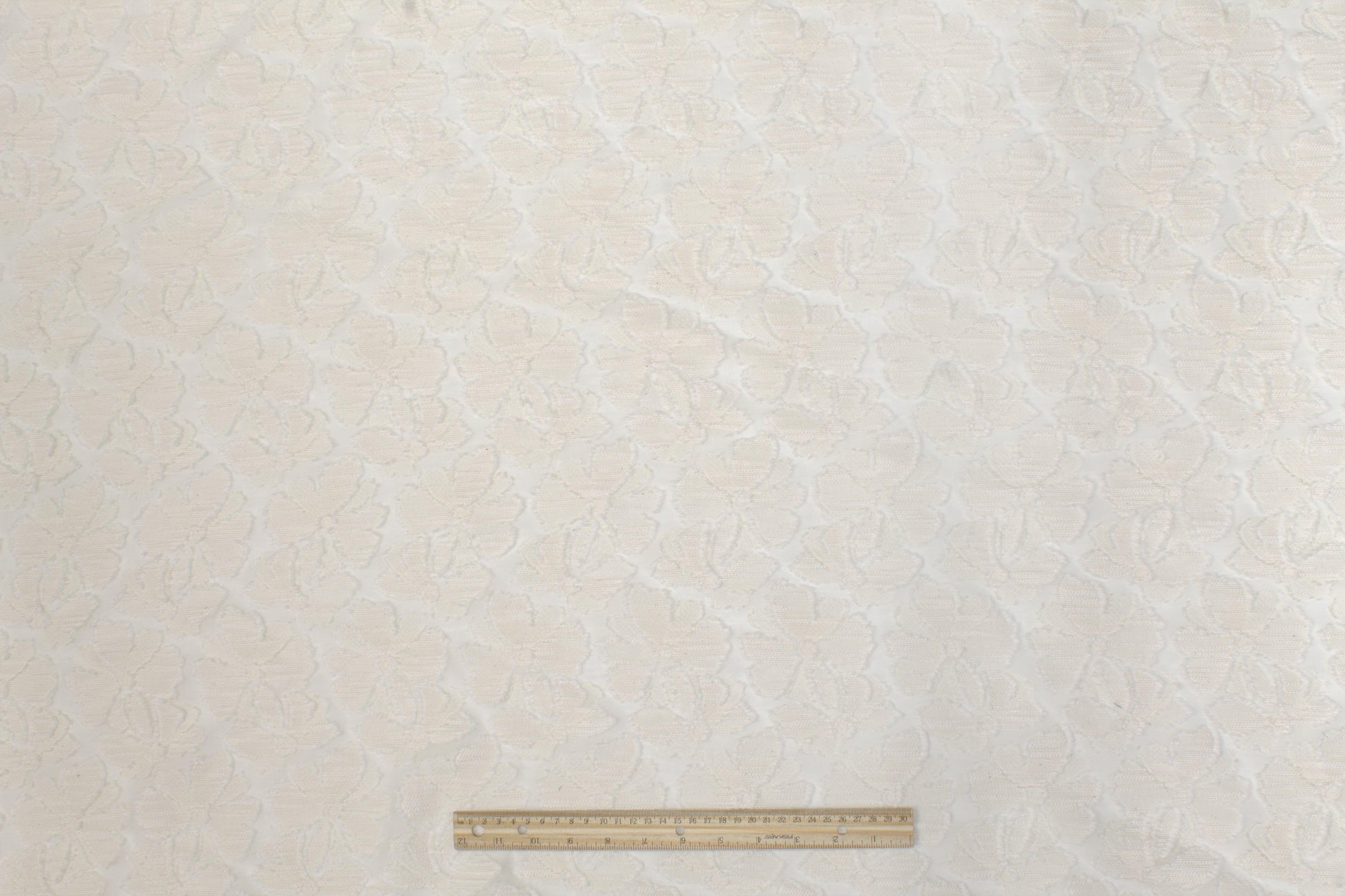 Floral Embroidered Italian Cotton Burnout - Ivory - Prime Fabrics