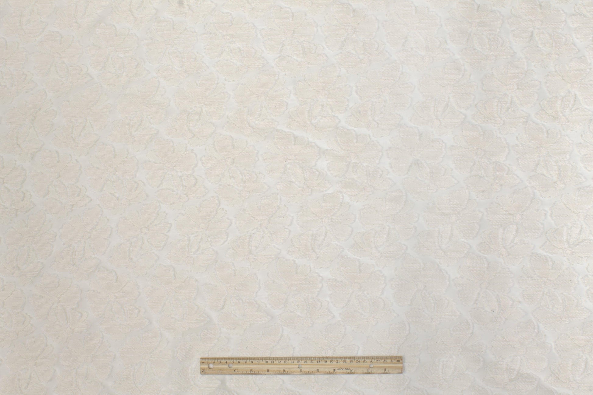 Floral Embroidered Italian Cotton Burnout - Ivory - Prime Fabrics
