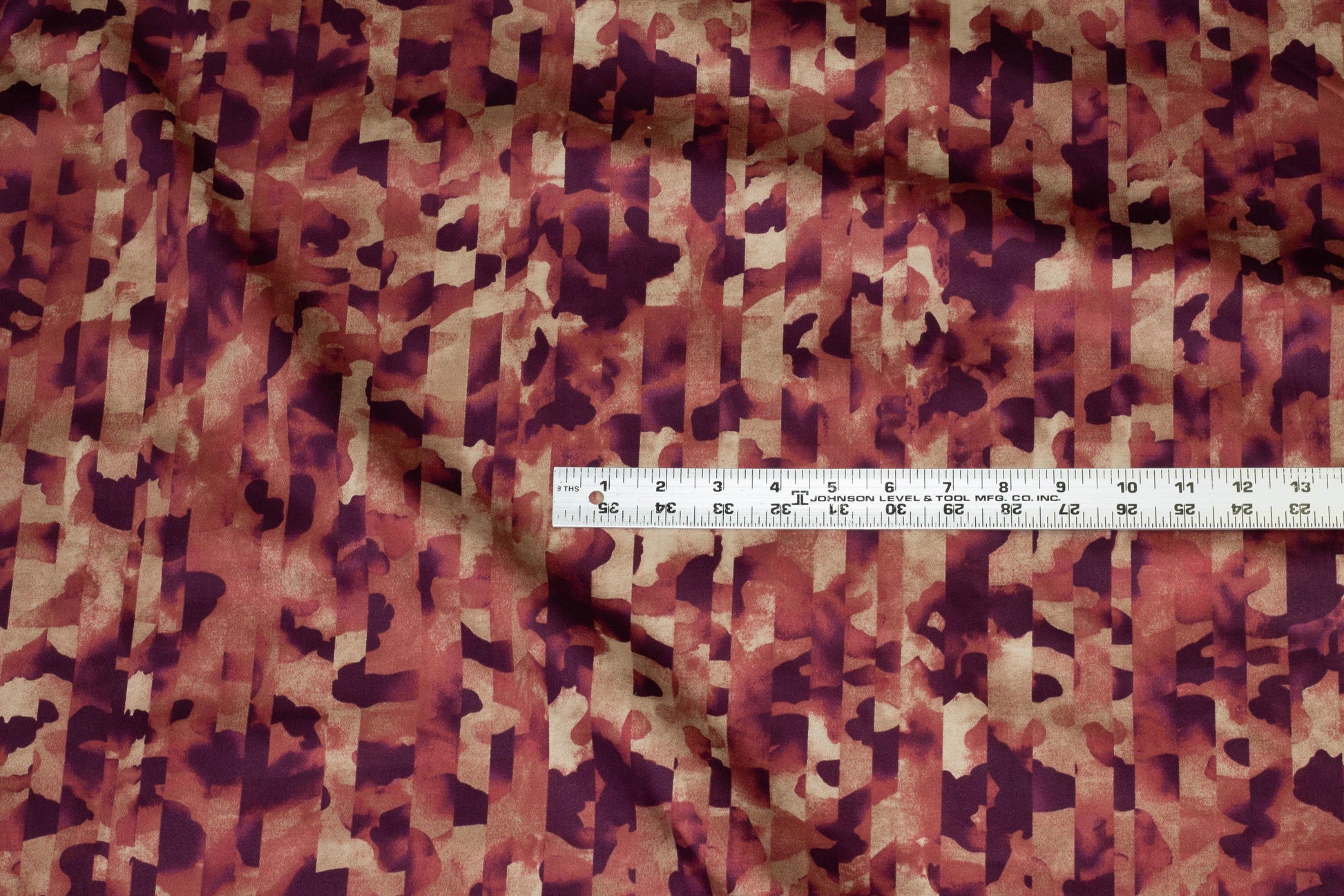 Maroon and Burgundy Abstract Italian Stretch Cotton - Prime Fabrics