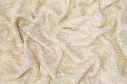 Embroidered Sheer - Ivory and Blue Gray - Prime Fabrics