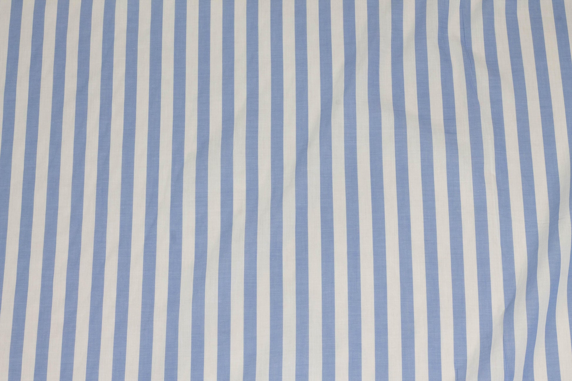 Light Blue and White Striped Cotton Voile - Prime Fabrics