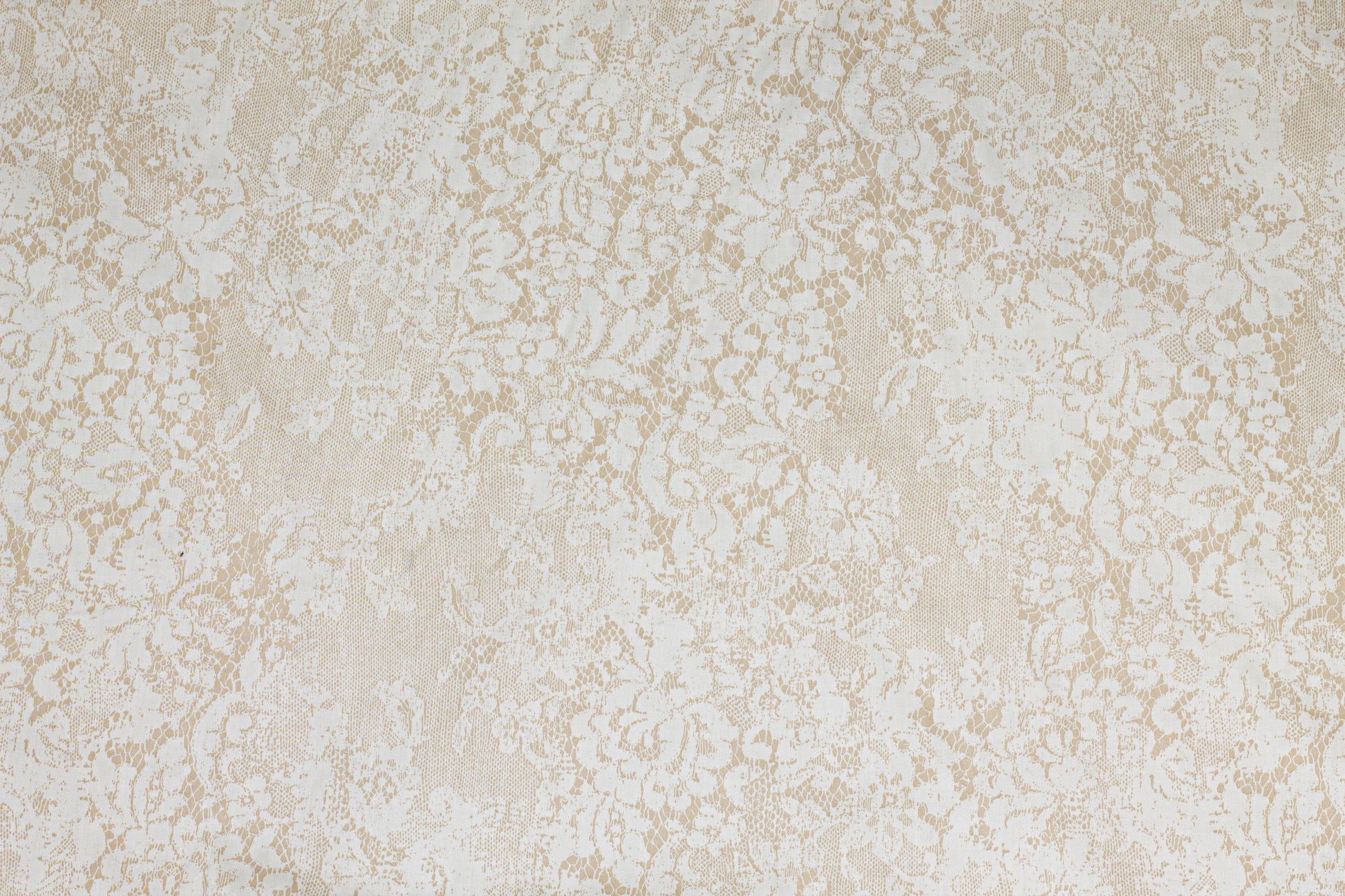 Beige and White Floral Cotton - Prime Fabrics