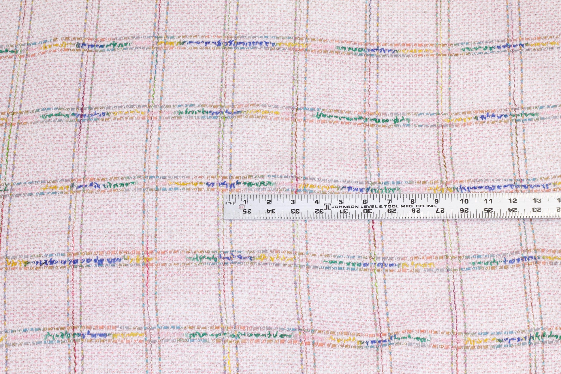 Multicolor Metallic Windowpane Checked Poly Cotton Boucle - Prime Fabrics