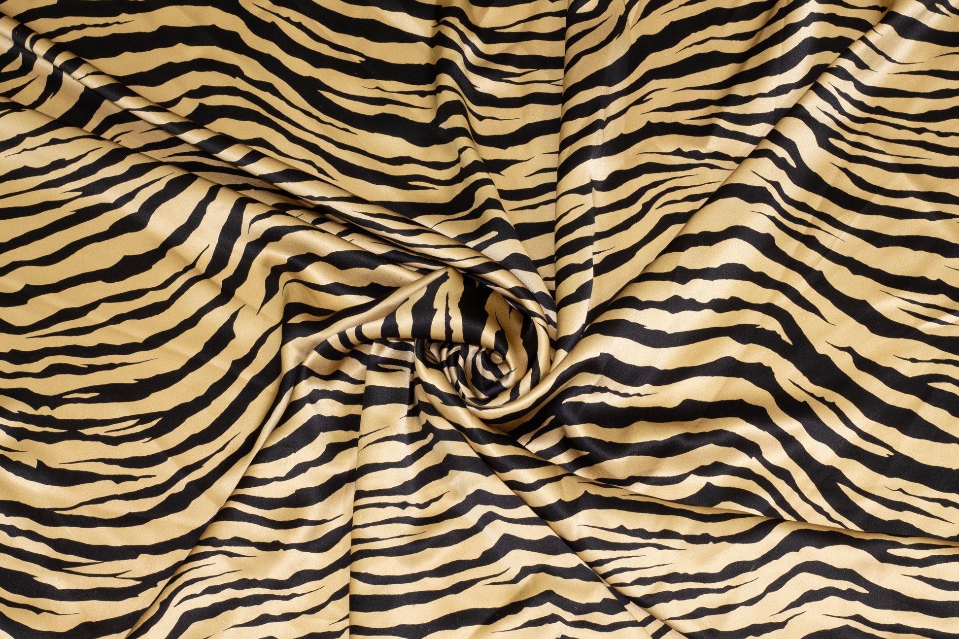 Gold and Black Zebra Print Silk Charmeuse – Prime Fabrics