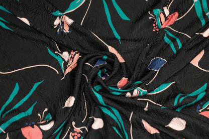 Multicolor Abstract Silk Charmeuse - Prime Fabrics