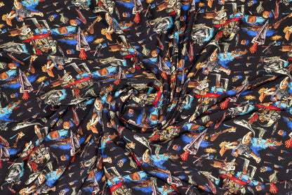 Nicole Miller - Abstract Silk Charmeuse - Prime Fabrics