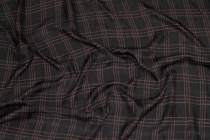 Plaid Hammered Silk Charmeuse - Prime Fabrics