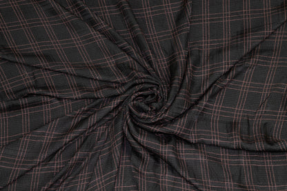 Plaid Hammered Silk Charmeuse - Prime Fabrics