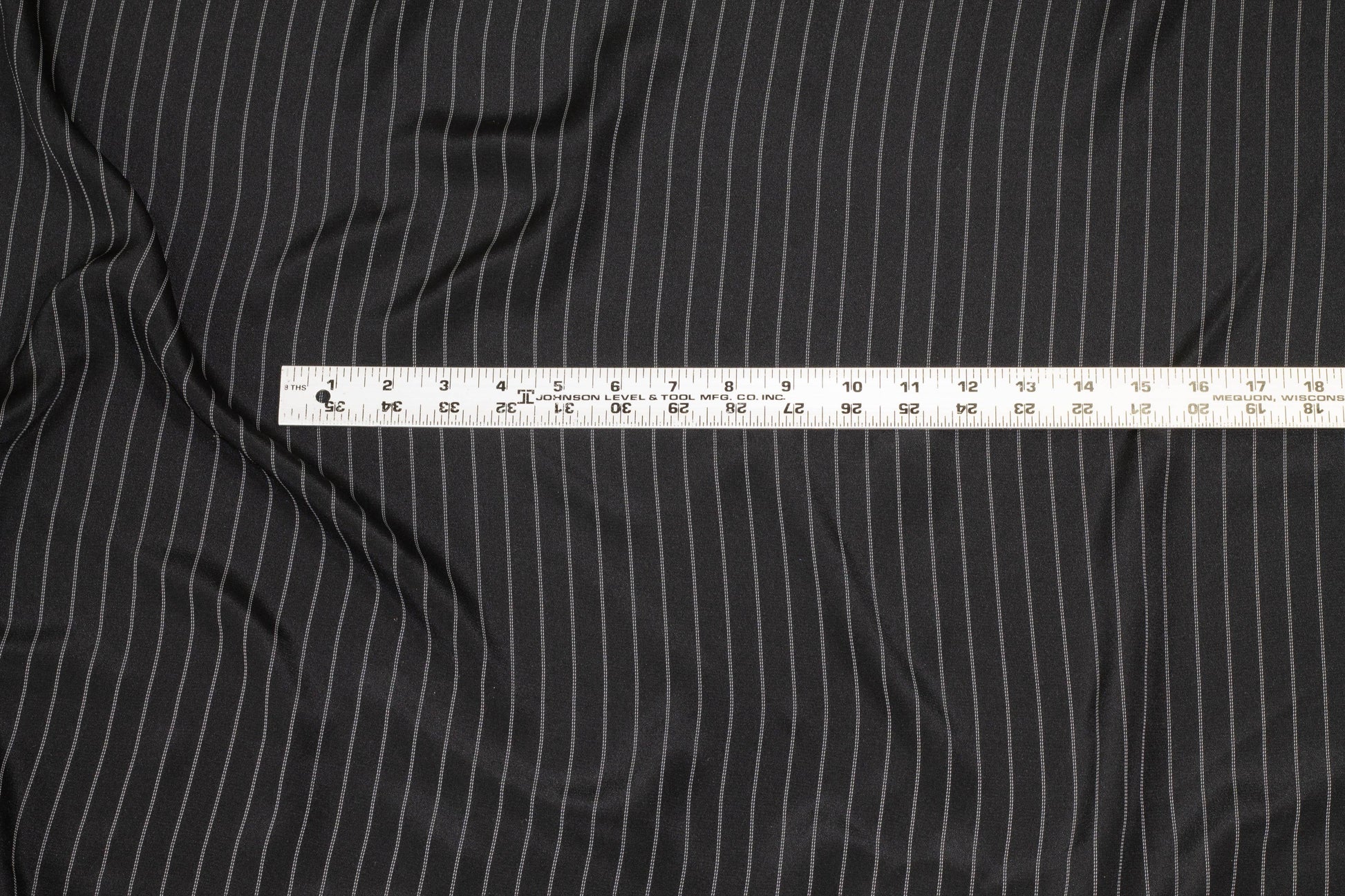 Black and Gray Striped 4-Ply Silk - Prime Fabrics