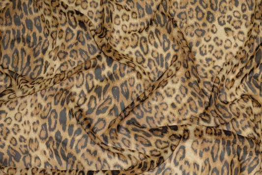 Leopard Print Silk Chiffon - Prime Fabrics