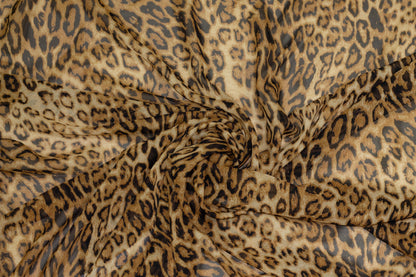 Leopard Print Silk Chiffon - Prime Fabrics