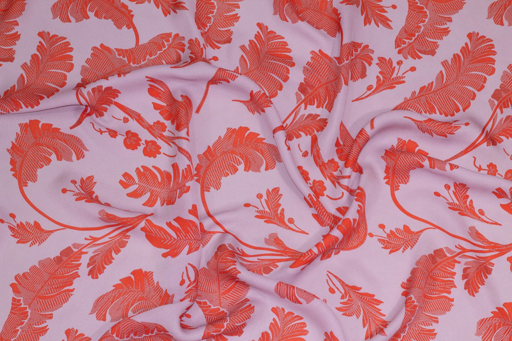 Purple and Orange Floral Silk Georgette - Prime Fabrics
