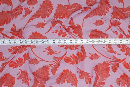 Purple and Orange Floral Silk Georgette - Prime Fabrics