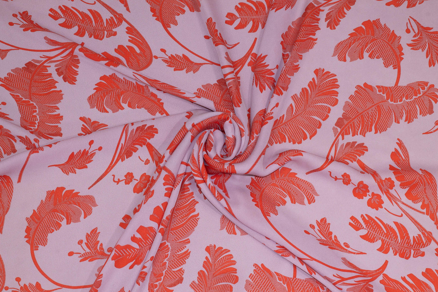 Purple and Orange Floral Silk Georgette - Prime Fabrics