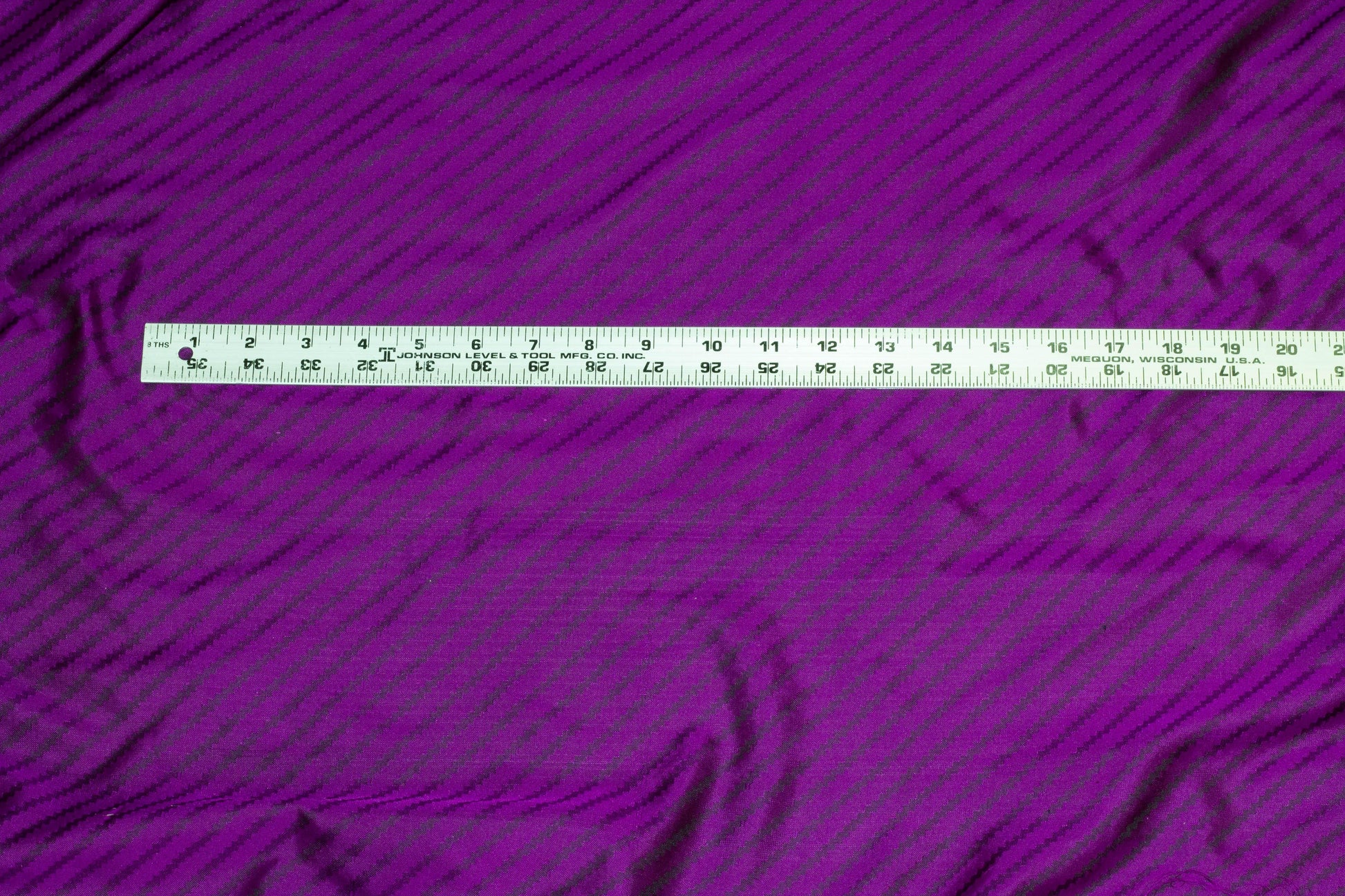 Purple Diagonal Striped Medium Weight Silk Taffeta - Prime Fabrics