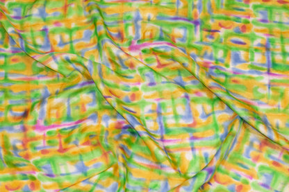 Multicolor Tie-Dye Crepe De Chine Silk - Prime Fabrics