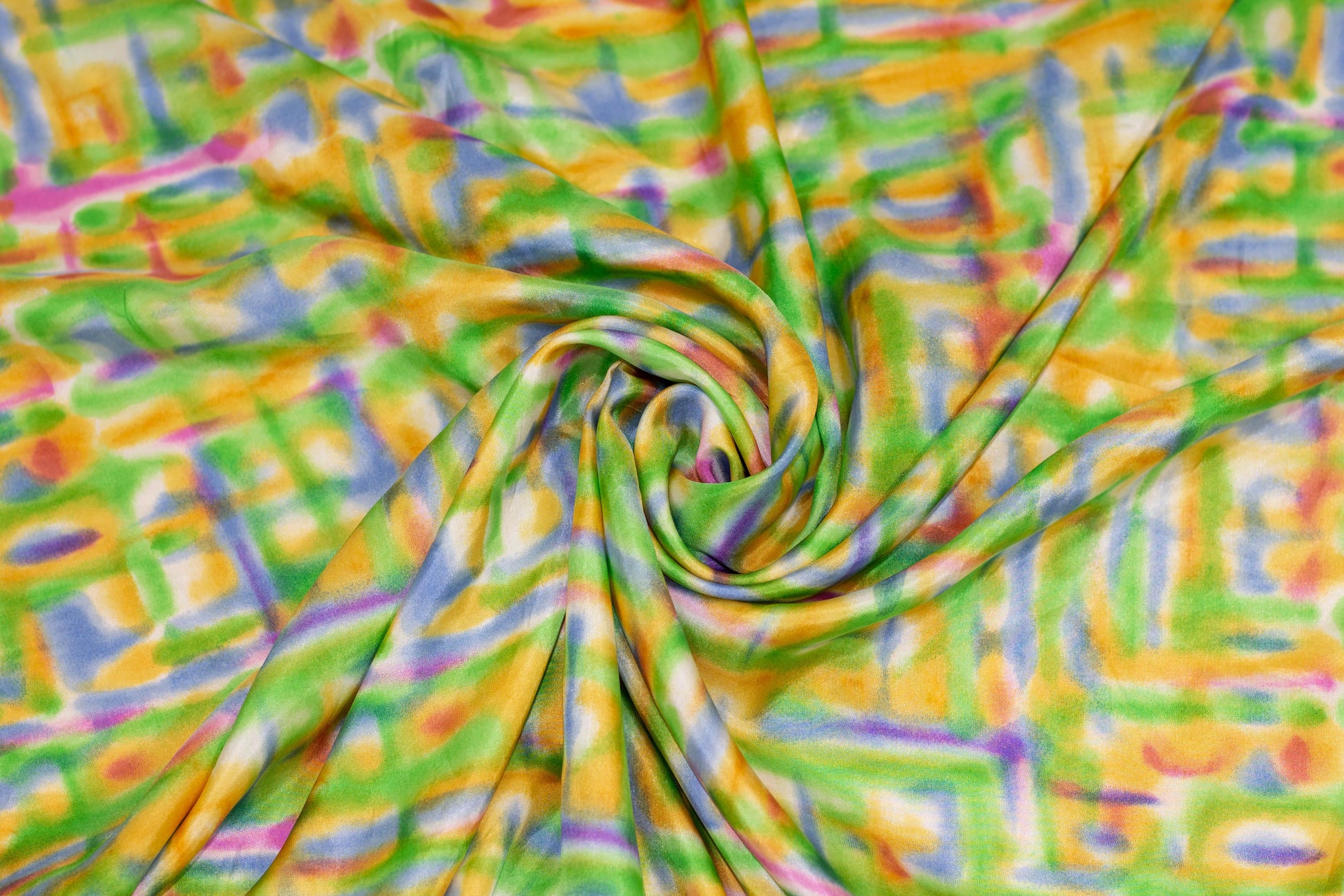 Multicolor Tie-Dye Crepe De Chine Silk - Prime Fabrics
