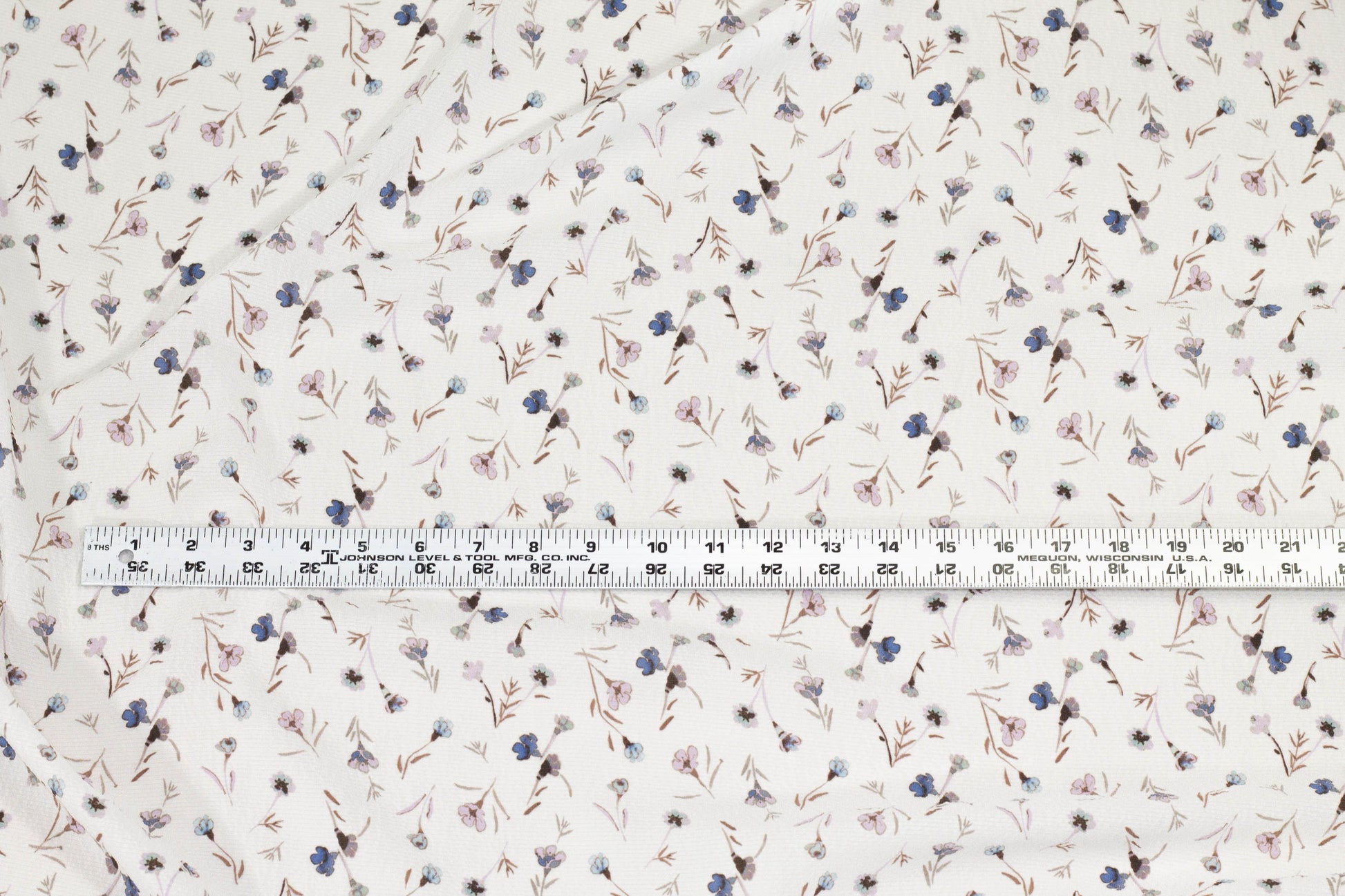 White Floral Textured Silk Georgette - Prime Fabrics