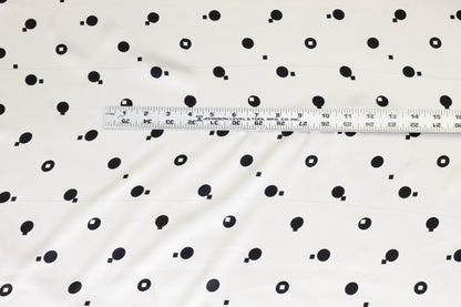 Black and White Silk Charmeuse - Prime Fabrics
