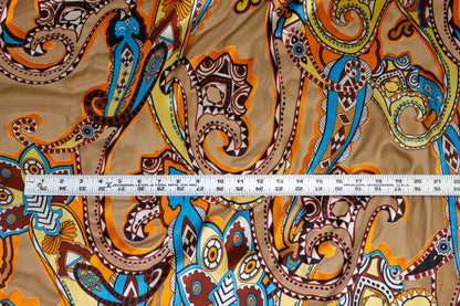 Multicolor See-Through Burnout Silk - Prime Fabrics