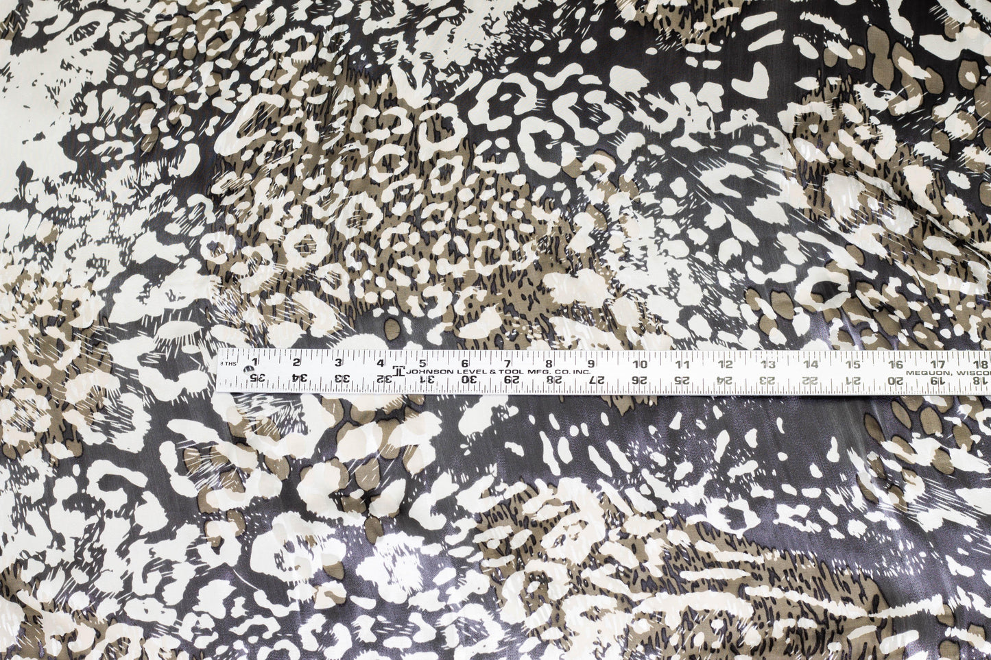 Charcoal and White See-Through Burnout Silk - Prime Fabrics