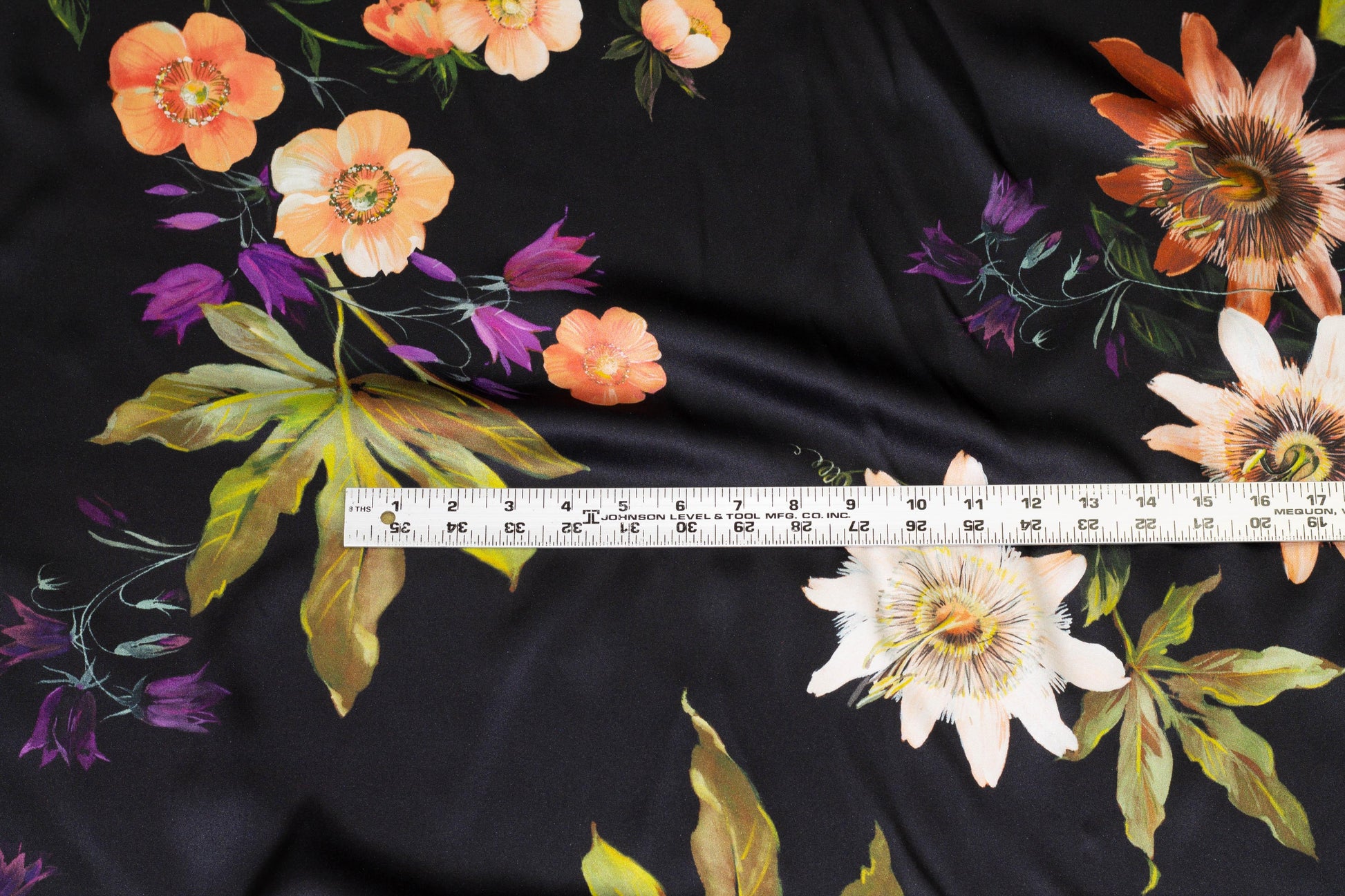 Multicolor Floral Silk Charmeuse - Prime Fabrics