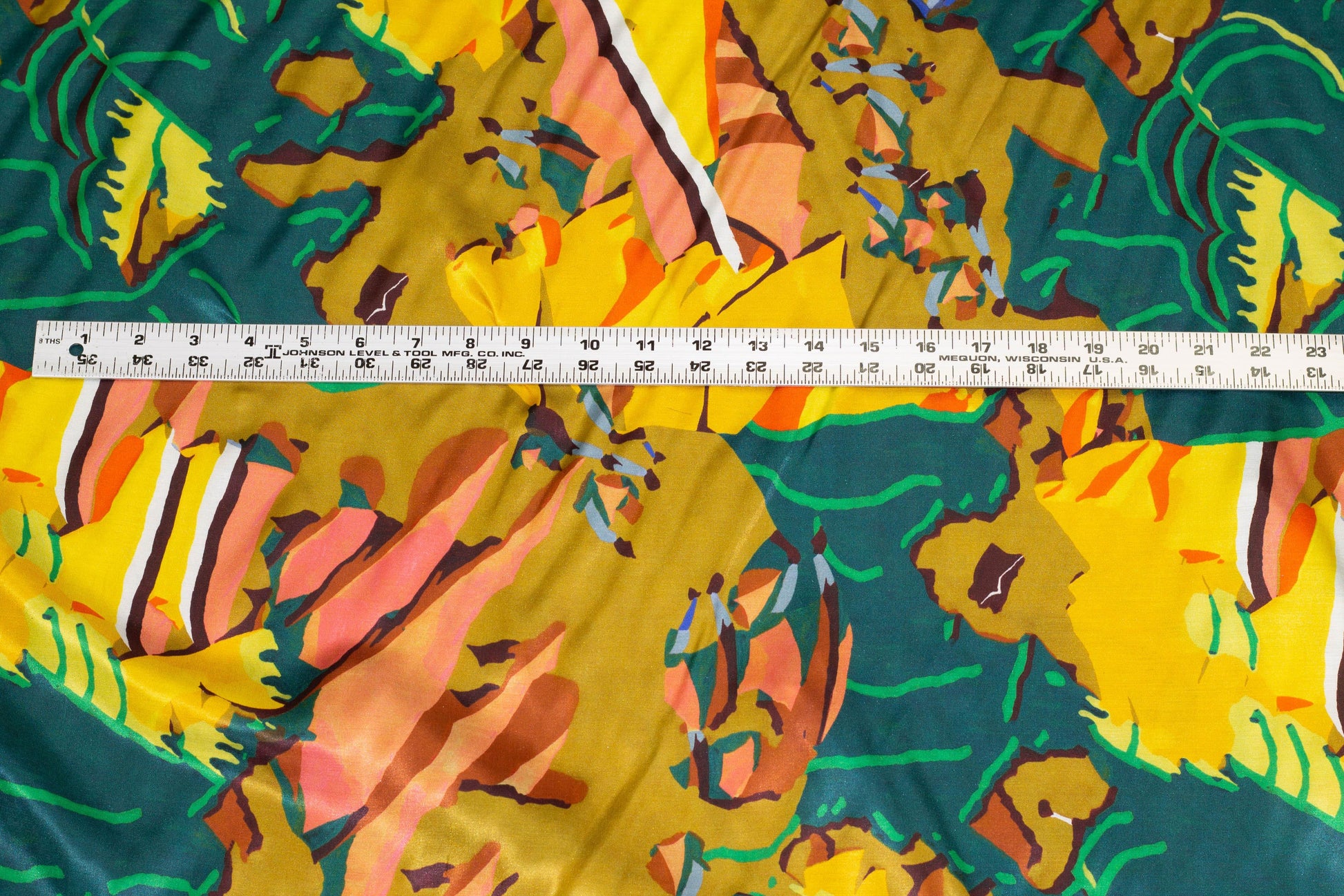 Multicolor Abstract Italian Silk/Viscose Charmeuse - Prime Fabrics