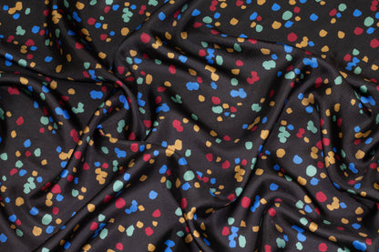 Multicolor Splatter Silk Charmeuse - Prime Fabrics