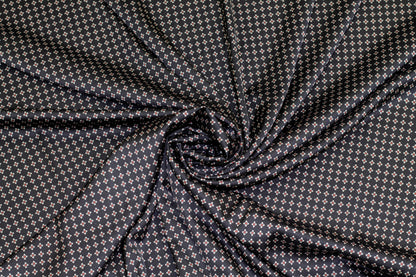 Black Silk Stretch Charmeuse - Prime Fabrics