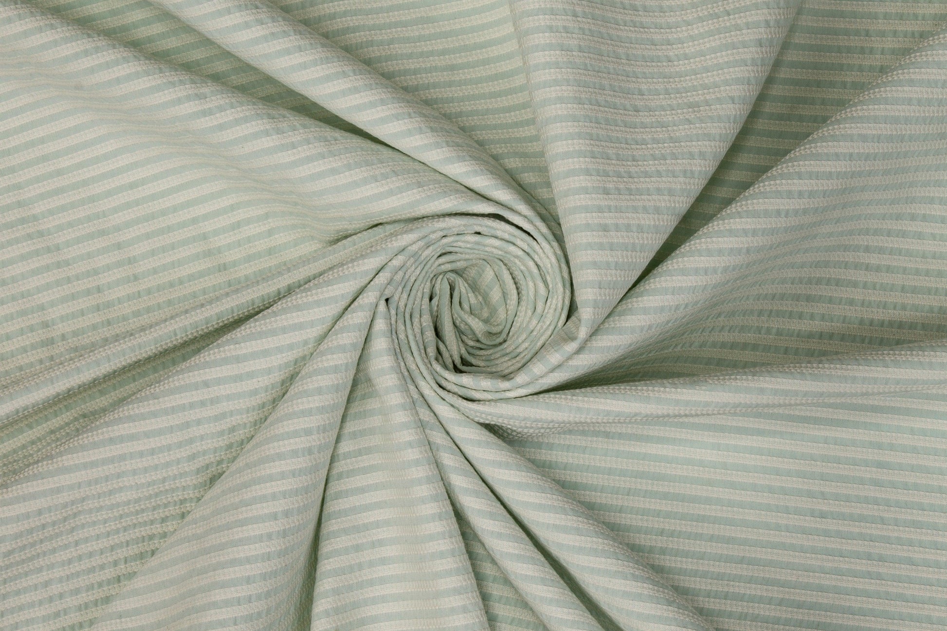 Striped Textured Cotton - Mint Green - Prime Fabrics