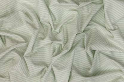 Striped Textured Cotton - Mint Green - Prime Fabrics