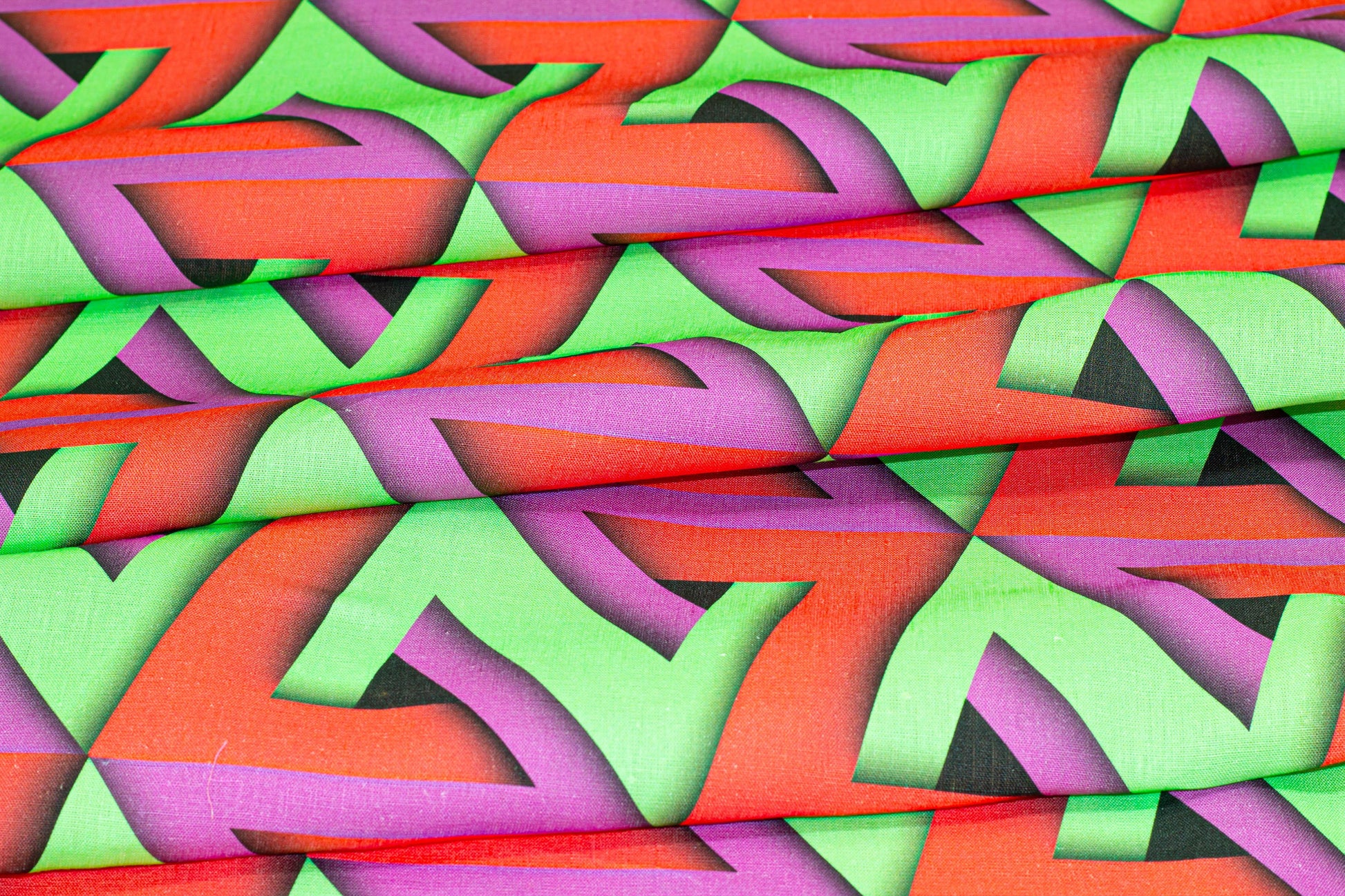 Red, Purple and Green Italian Linen - Prime Fabrics