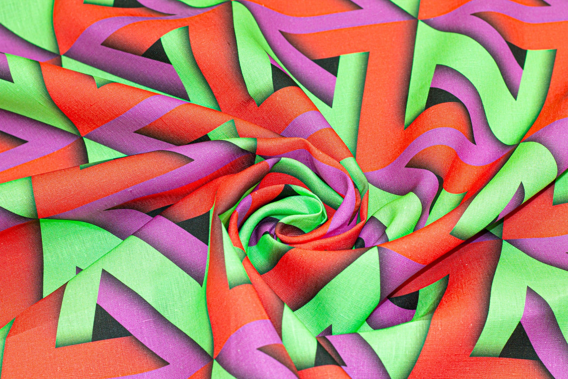 Red, Purple and Green Italian Linen - Prime Fabrics
