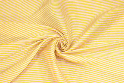 Yellow and Lilac Striped Linen - Prime Fabrics
