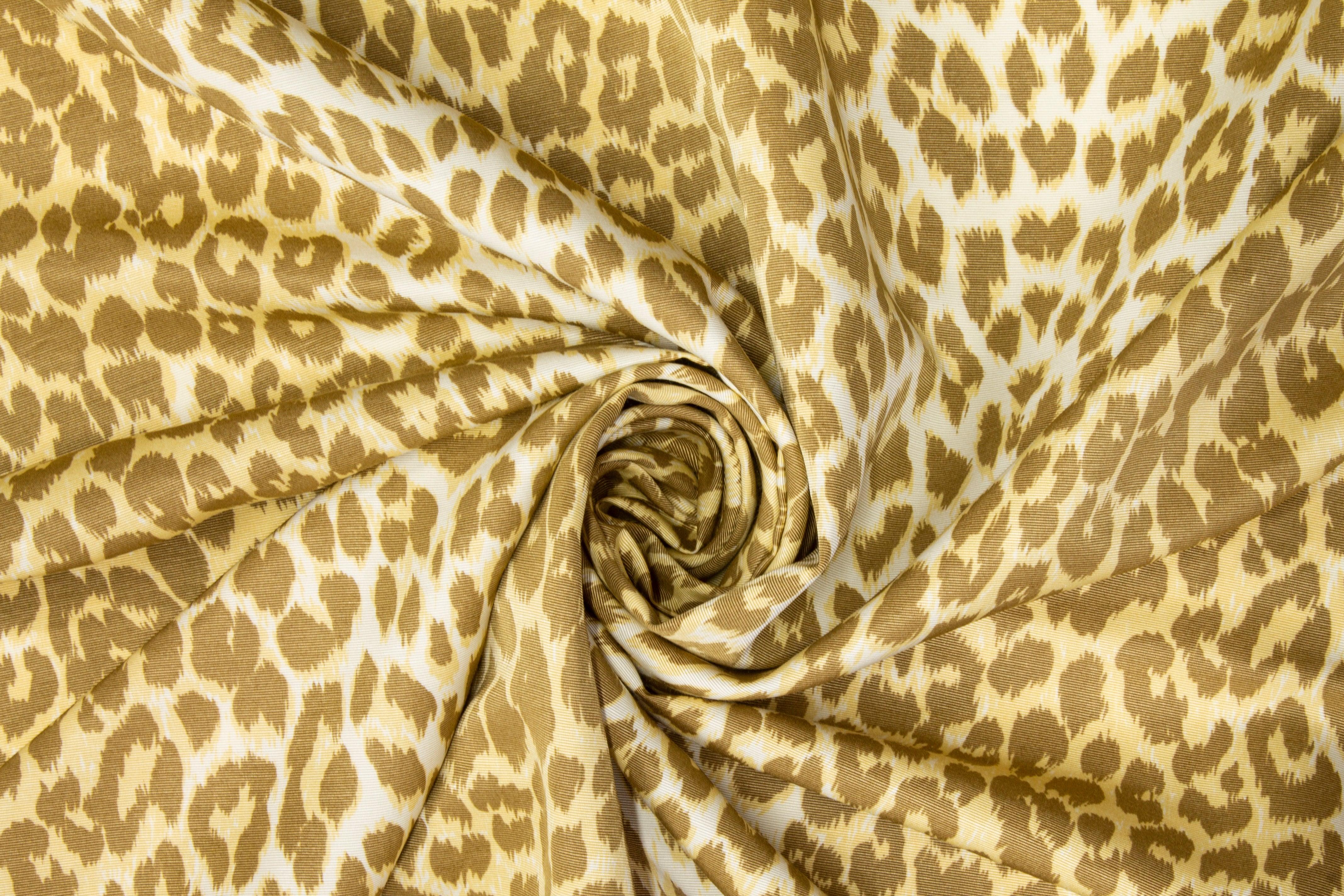 Leopard Print Viscose Faille - Prime Fabrics