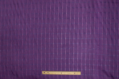 Checked Handkerchief Linen - Purple - Prime Fabrics