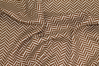 Brown and White Linen - Prime Fabrics