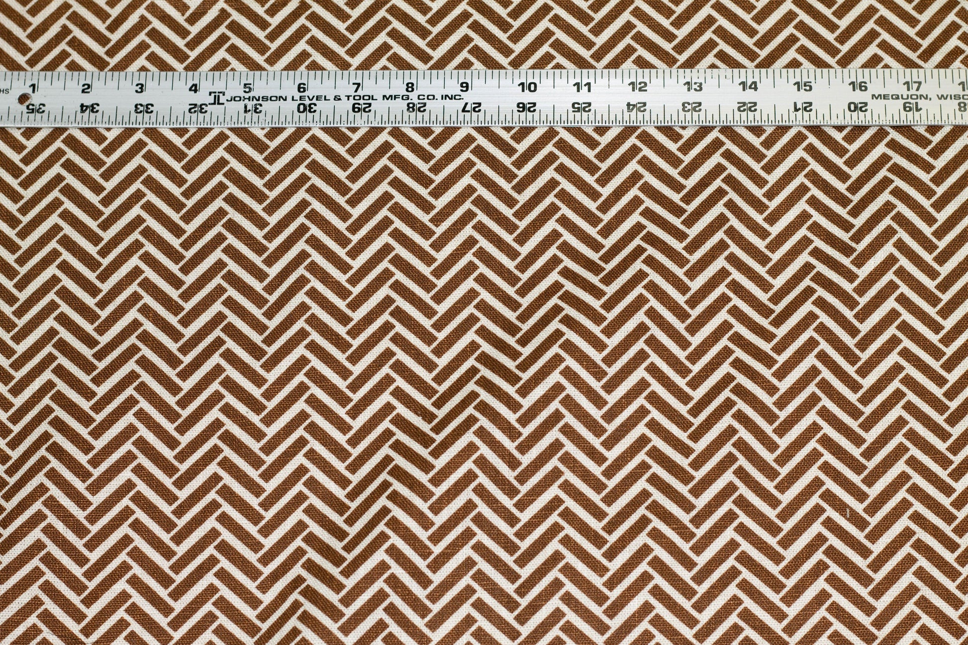 Brown and White Linen - Prime Fabrics